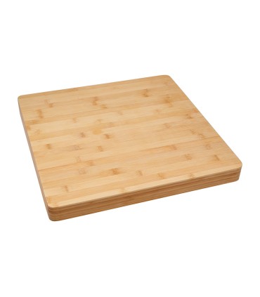 TABLA CORTAR BAMBU 37X37XH.3,5 CM.