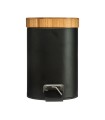 SERIE NATUREO. CUBO PEDAL 3L.NEGRO BAMBU