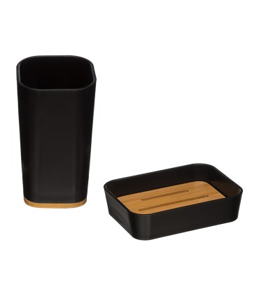 SERIE NATUREO. 6 VASO+6 JABONERA N.BAMBU