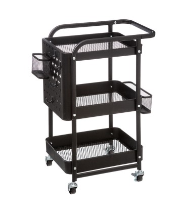 CARRITO AUXILIAR 52,8X30XH.76CM. NEGRO