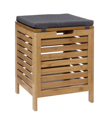BANCO ALMACENAMIENTO BAMBU 35X35XH.49CM