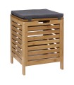 BANCO ALMACENAMIENTO BAMBU 35X35XH.49CM