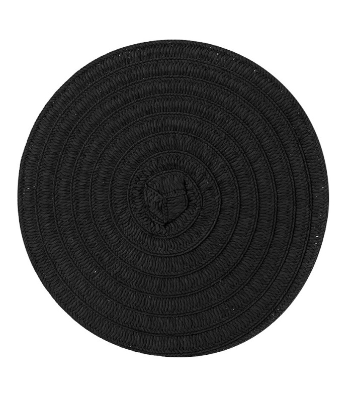 MANTEL INDIVIDUAL OLIVIA NEGRO Ø 38 CM.