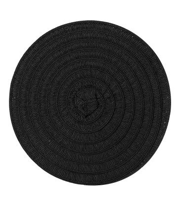 MANTEL INDIVIDUAL OLIVIA NEGRO Ø 38 CM.