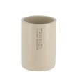 VASO P/CEPILLO DIENTES POLIRESINA BEIGE