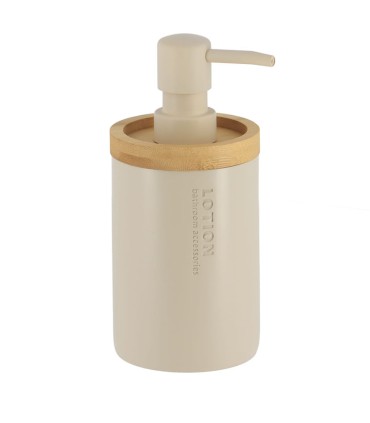 DOSIFICADOR JABON POLIRESINA BEIGE
