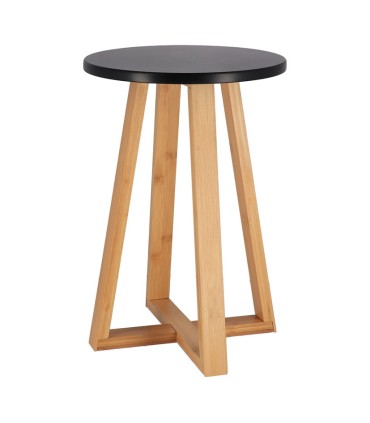 TABURETE BAÑO BAMBU / NEGRO