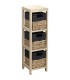 MUEBLE AUX.3 CESTAS NEGRO/NATURAL 22x22
