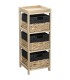 MUEBLE AUX.3 CESTAS NEGRO/NATURAL 30x30