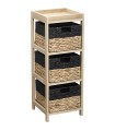 MUEBLE AUX.3 CESTAS NEGRO/NATURAL 30x30