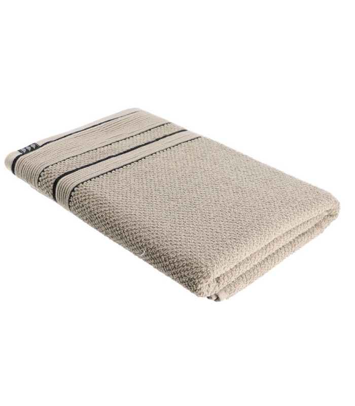 TOALLA BAÑO 70X130 100%ALG. BEIGE/NEGRO