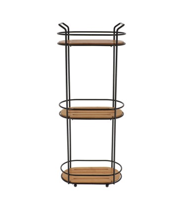 ESTANTERIA OVAL METAL + 3 ESTANTES BAMBU