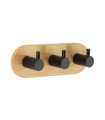 SERIE BAMBU/NEGRO. PERCHA TRIPLE