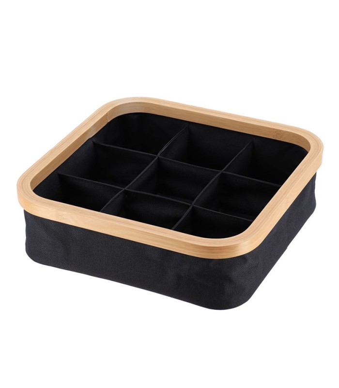 SERIE BAMBU/NEGRO. CESTA PLEG.COMPART.