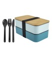 LUNCHBOX BENTO JAPANESE AZUL TAPA BAMBU