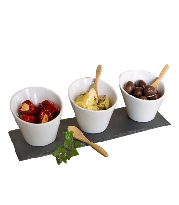 JUEGO APERITIVO 7 PZAS BLANCO MORITZ