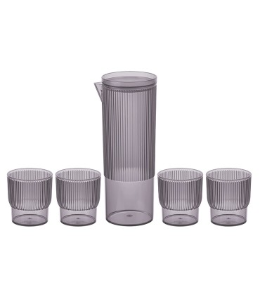 SET JARRA 1,1L+4 VASOS NEVE PS AHUMADO