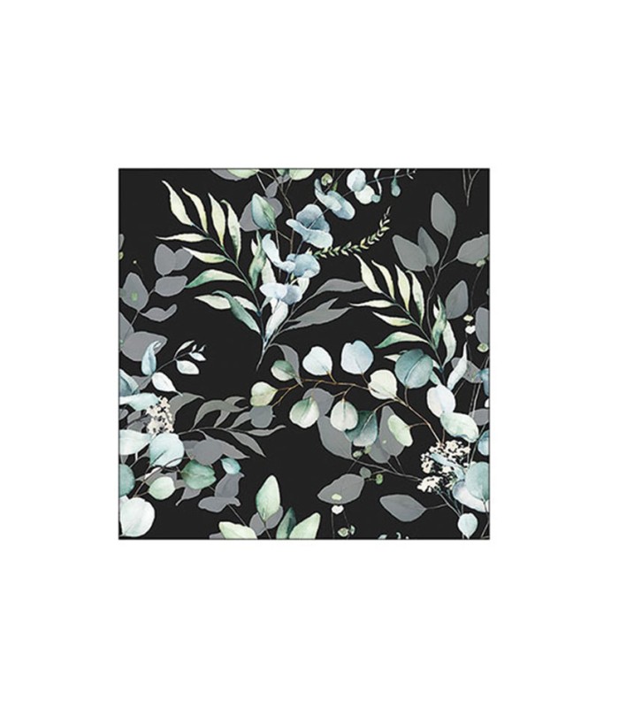 SERIE EUCALIPTUS. SERVILLETA 33CM.NEGRO