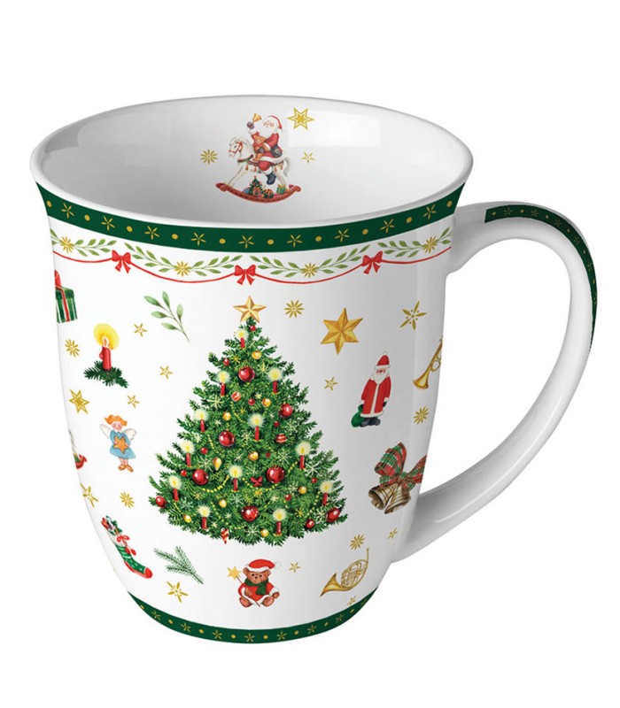 SERIE CHRIST.EVERGREEN.MUG PORCEL.400ML.