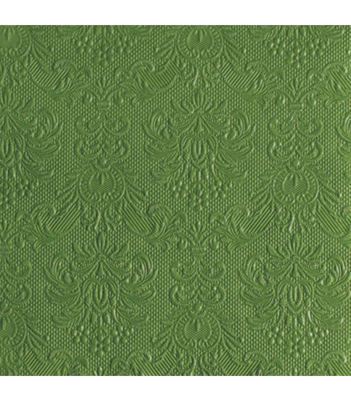 SERVILLETA 33X33CM. GRABADA LISA VERDE