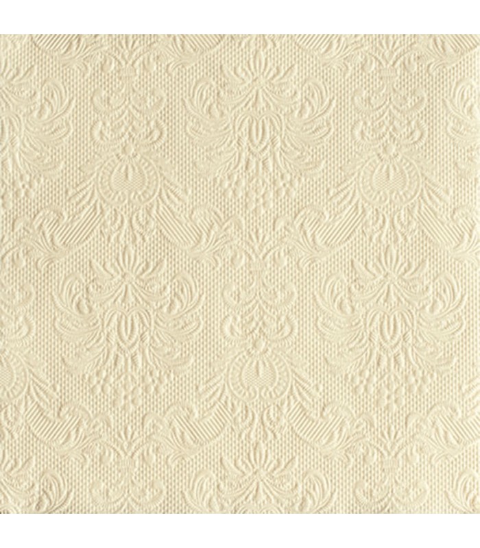 SERVILLETA 33X33CM. GRABADA LISA CREMA