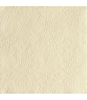 SERVILLETA 33X33CM. GRABADA LISA CREMA