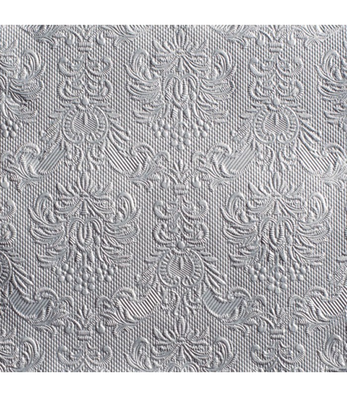 SERVILLETA 33X33CM. GRABADA LISA PLATA