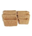 CESTA RECTANGULAR ANEA NATURAL 6 UNIDS.