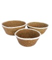 CESTA CONICA BORDE BLANCO SET 3 UNIDADES