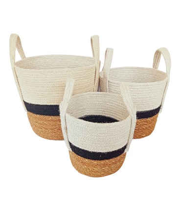 CESTA CONICA C/ASAS YUTE TRICOLOR, 3 UN