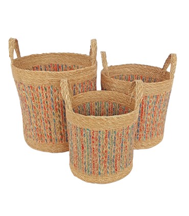 CESTA CILINDRICA ASAS ANEA DECORADA 3 UN