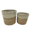 CESTA CILINDRICA YUTE/ANEA SET 2 UNDS.