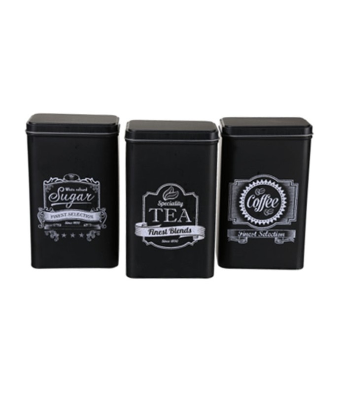 TARRO METALICO. JGO. 3 UNIDADES BLACK