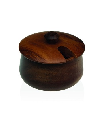 AZUCARERO MADERA ACACIA 10X10X9,6 CM.