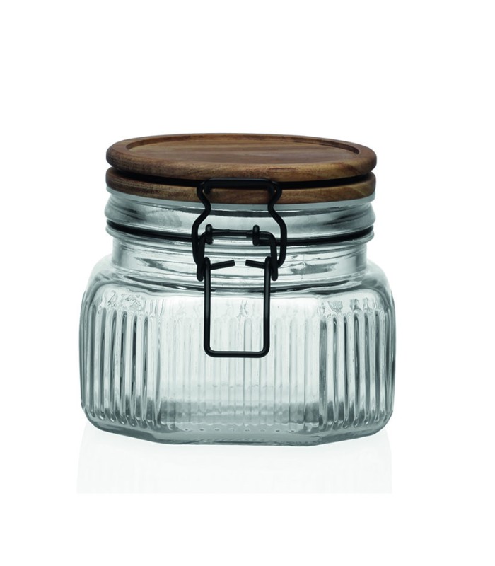 BOTE CON TAPA 600ML.ACACIA 11,3X12,1X9,8