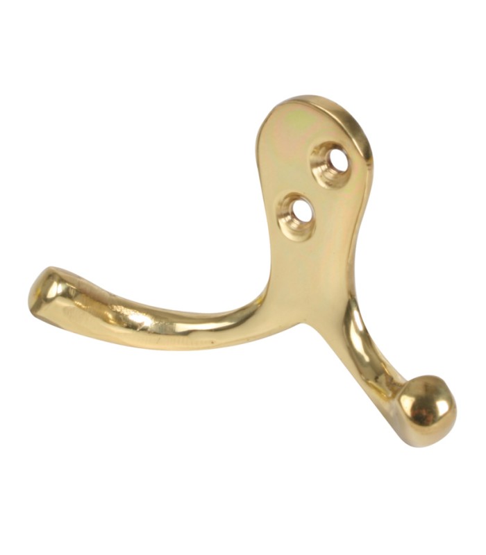 COLGADOR DOBLE LATON PULIDO