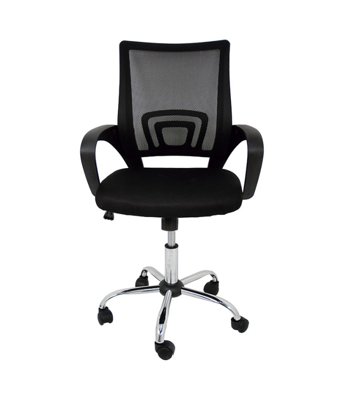 SILLA OFICINA MARTINA NEGRA C//BRAZOS