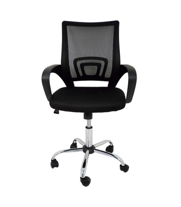 SILLA OFICINA MARTINA NEGRA C//BRAZOS