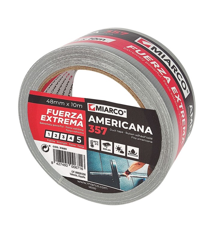 CINTA ADHE.AMERICANA GRIS 30MX50MM