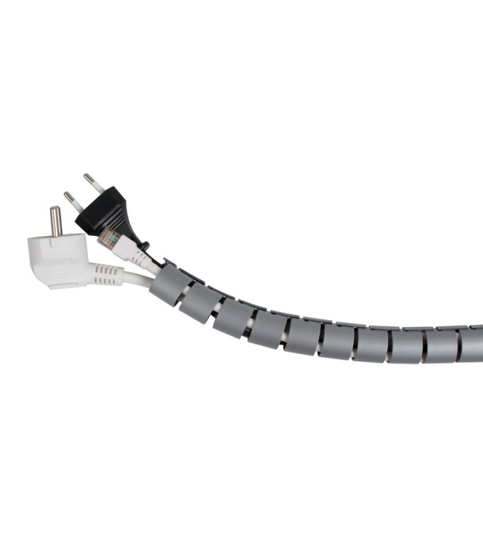 ORGANIZADOR CABLES GRIS 2M Ø 26MM C/GUIA