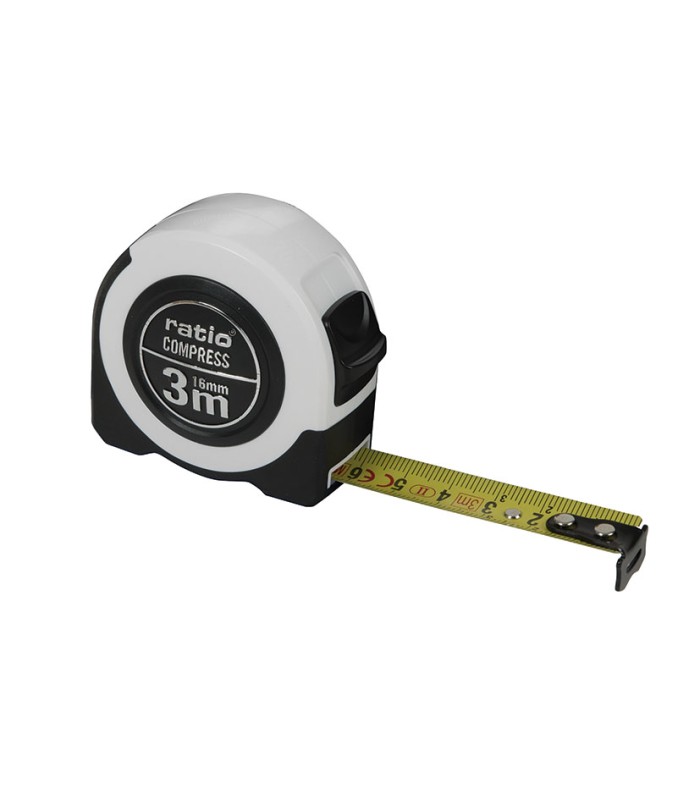 FLEXOMETRO CINTA 16/3 MTS.COMPRESS RATIO