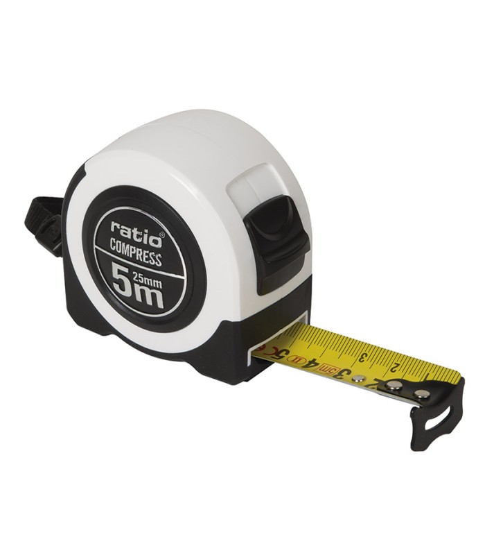 FLEXOMETRO CINTA 25/5 MTS.COMPRESS RATIO