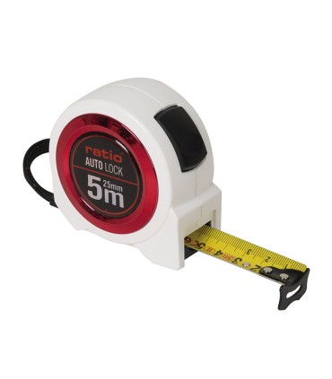 FLEXOMETRO CINTA 25/5 MT.AUTO LOCK RATIO