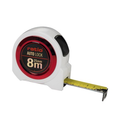 FLEXOMETRO CINTA 25/8 MT.AUTO LOCK RATIO