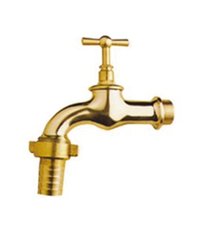 GRIFO CURVO RACOR MANGUERA PULIDO 3/4"