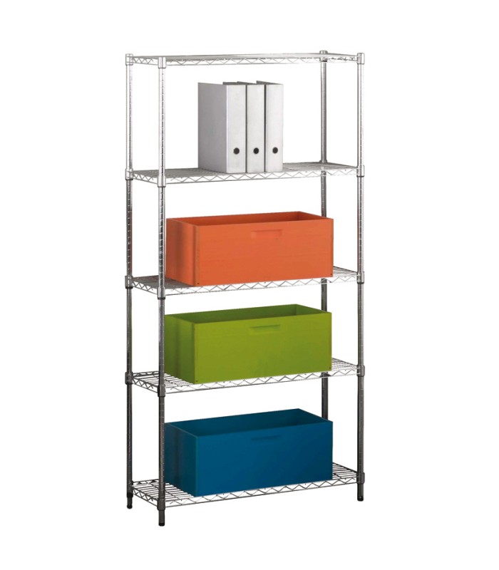 ESTANTERIA 5 BALDAS REGULABLE 180X90X35