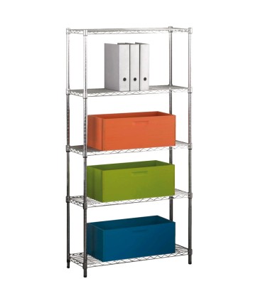 ESTANTERIA 5 BALDAS REGULABLE 180X90X35