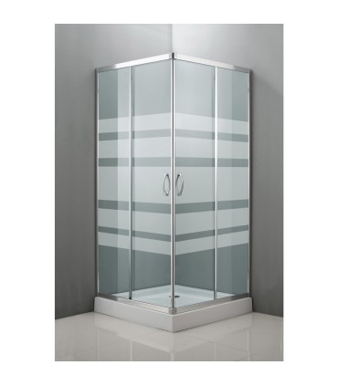 MAMPARA DUCHA ANGULAR 80X80 CM CROMO