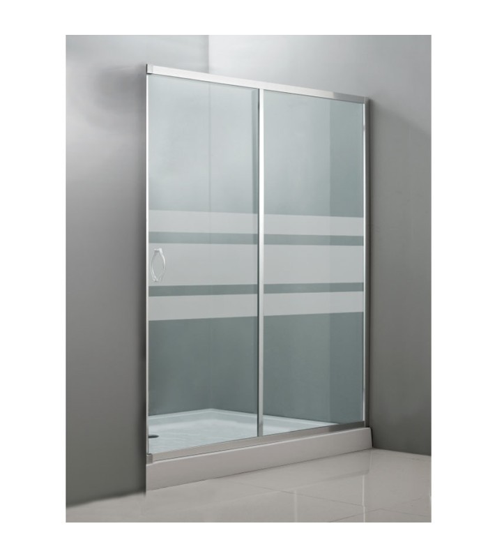 MAMPARA FRONTAL DUCHA 120cm CROMO 2P