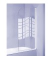 MAMPARA BAÑO 1 HOJA SERIG.76X130 CM BCA.